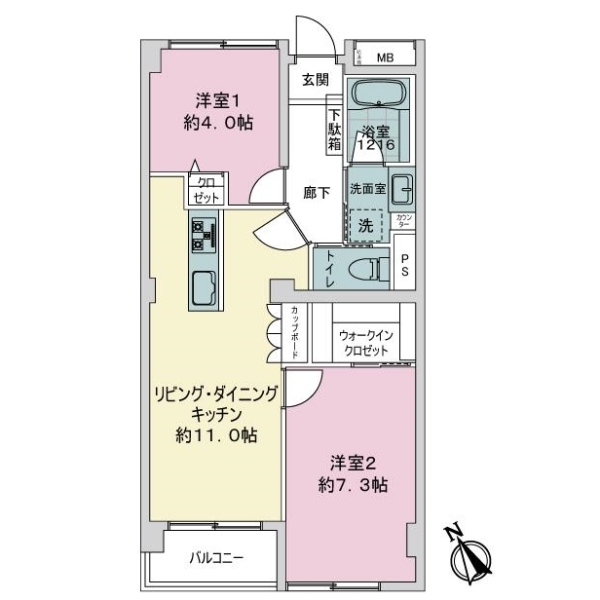 深川住宅Ｂ棟 間取図