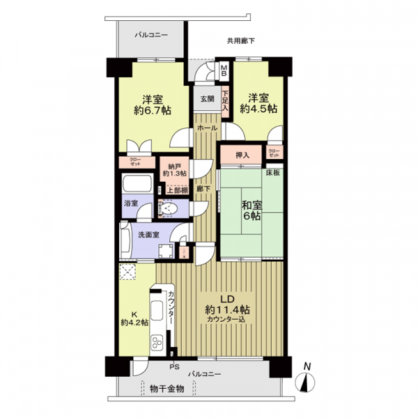 白壁パーク・ホームズ 間取図