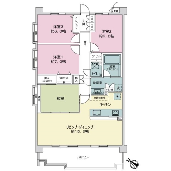 クオス京王堀之内レジデンシャルステージサウス・コート 間取図