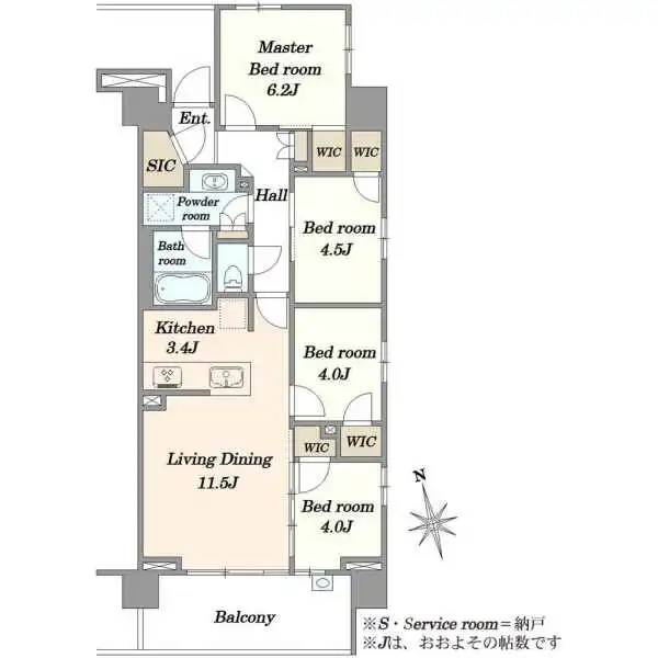 オーベル葛西ガーラレジデンス 間取図