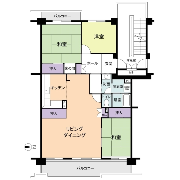 清新北ハイツ６号棟 間取図