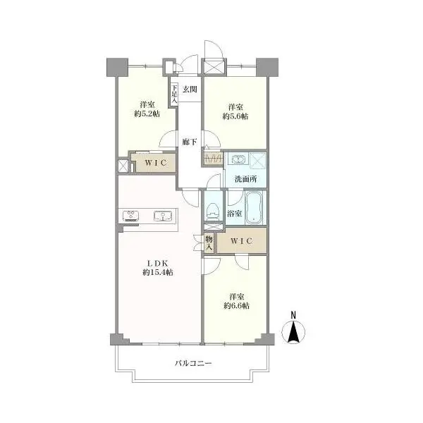 日商岩井大岡山第二マンシヨン 間取図