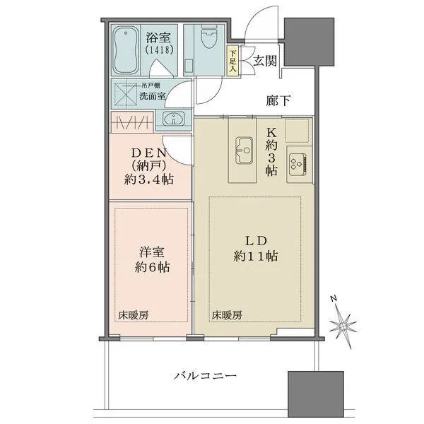 麻布台ヒルズレジデンスB LDと隣接の洋室は一体利用し、ゆったりと寛げます。納戸は書斎やテレワークなど多彩な用途に使えます。