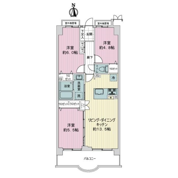 ライオンズマンション上桂 間取図