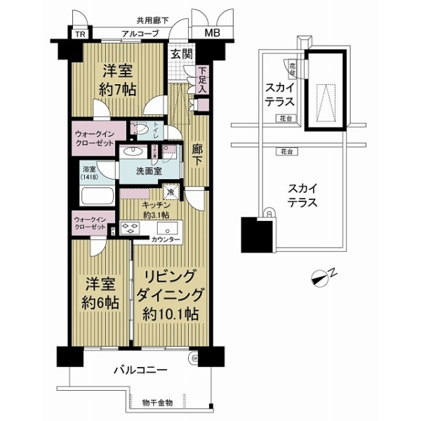 アルバックス覚王山ブランシェ 間取図