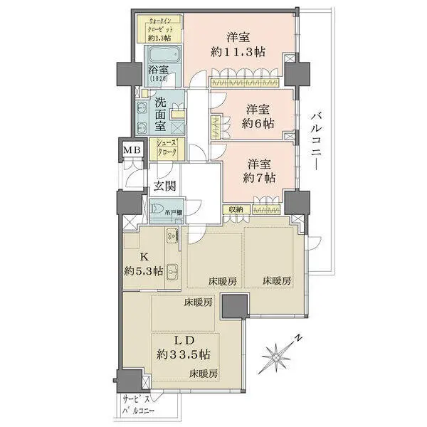 グランドメゾン上町台レジデンスタワー 間取図