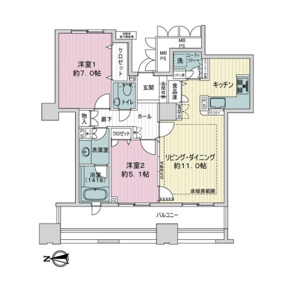 ライオンズタワー葵 間取図