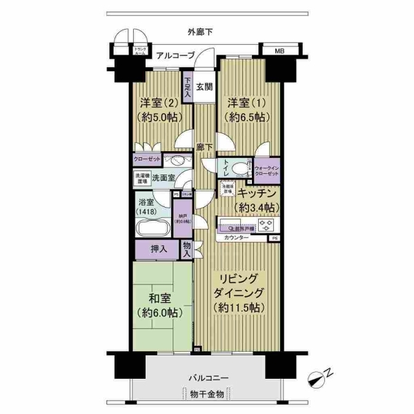 コロンブスシティ 間取図