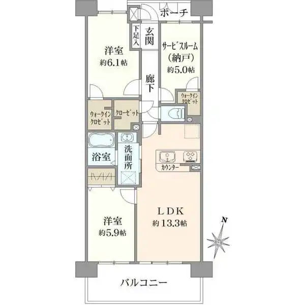 クレストフォルム武蔵浦和グランステージ 間取図