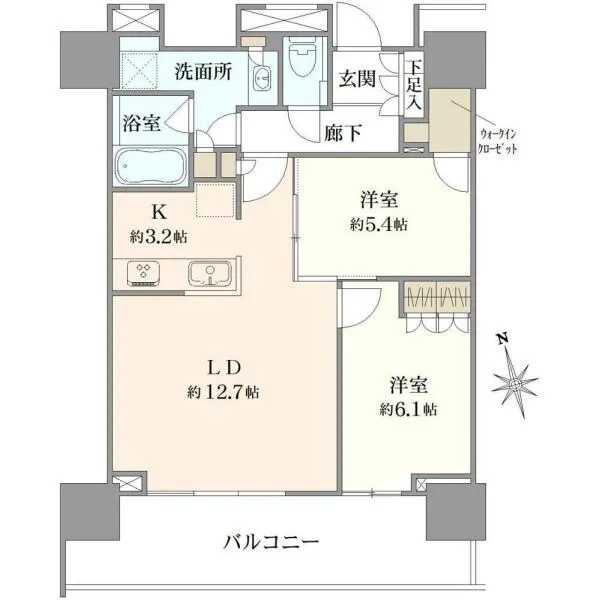 プラウドタワー小岩ファースト 間取図