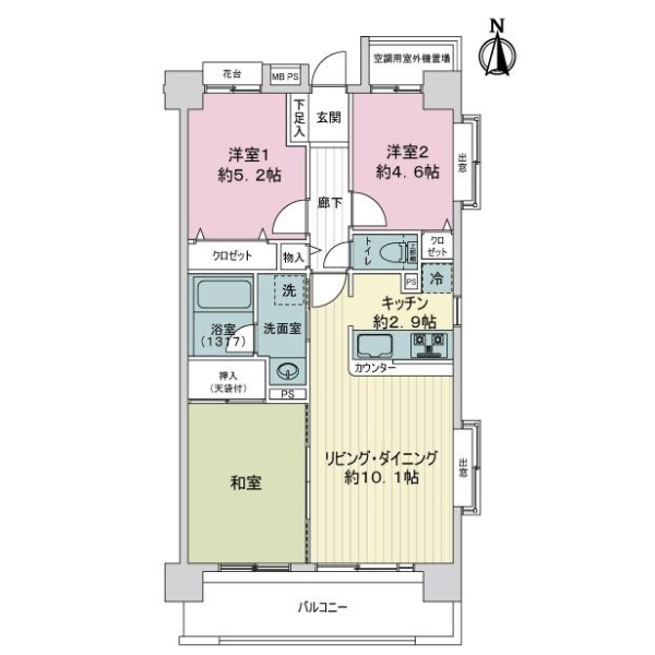 ライオンズマンション日吉学園 間取図