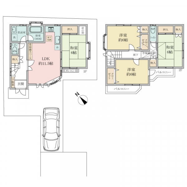 横浜市港北区下田町６丁目 間取図