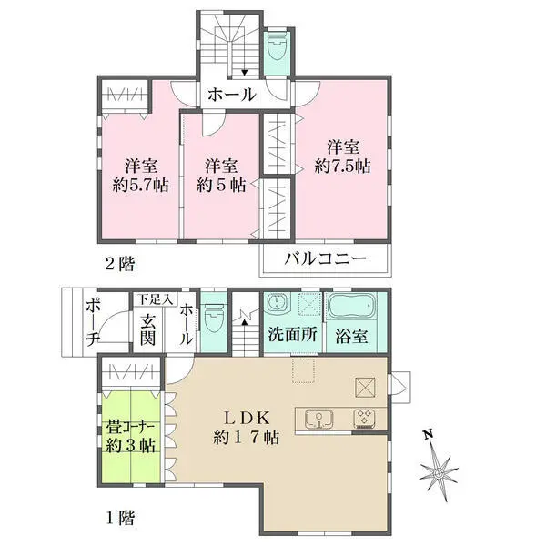 茅ヶ崎市菱沼１丁目 間取図