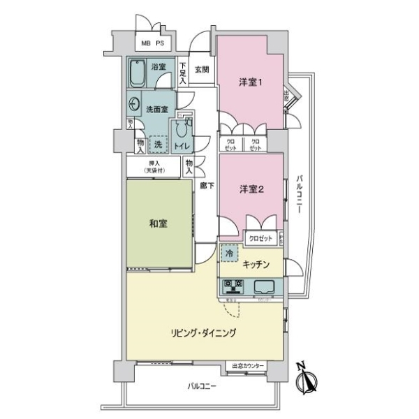 レールシティ大宮壱番館 間取図