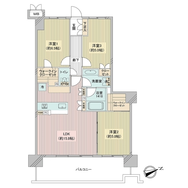 サンマンションアトレ府中 間取図