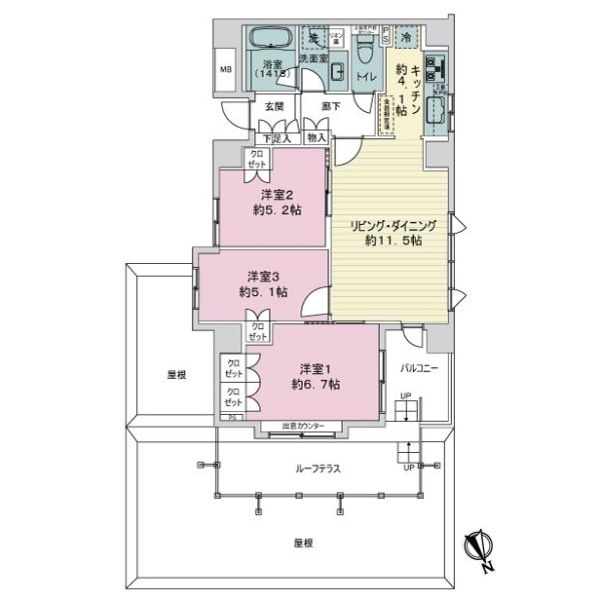 パークホームズ調布スクエアガーデン 間取図