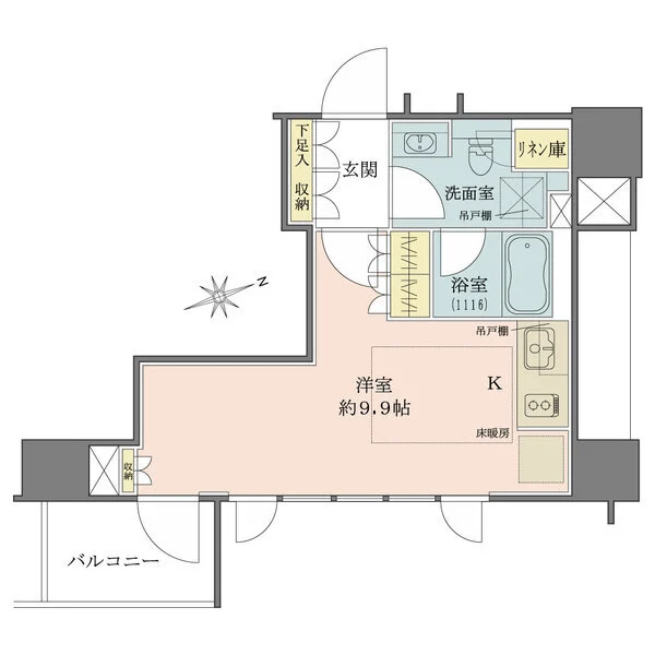 パークリュクス虎ノ門 間取図