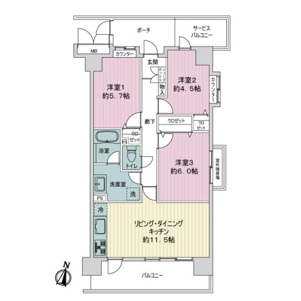 ダイアパレス京葉蘇我２ 間取図