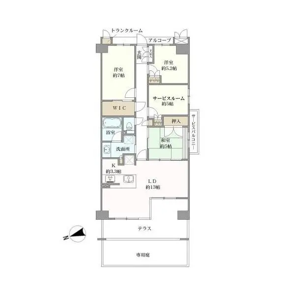 アルバックス覚王山ブランシェ 間取図