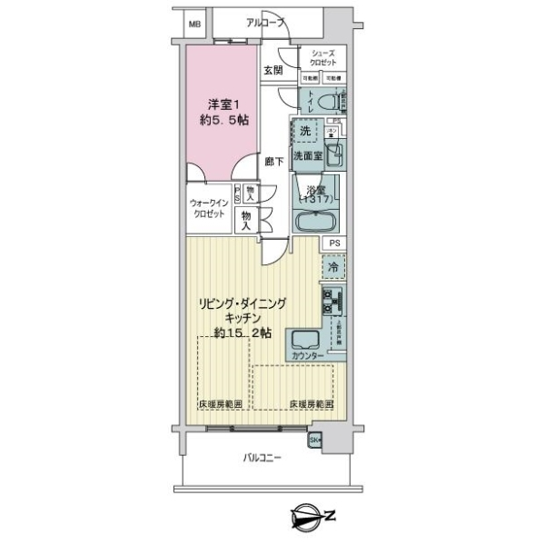 プレサンスロジェ江坂垂水町 間取図