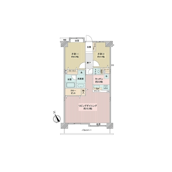 コスモ宮崎台グランデュール 間取図
