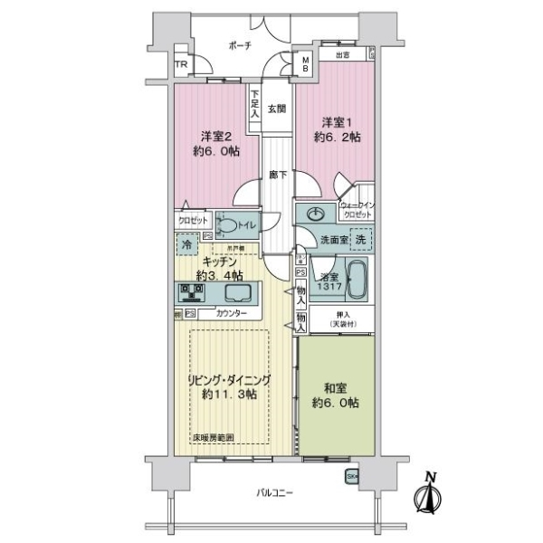 コスモひばりが丘ザ・ガーデンズフォート 間取図