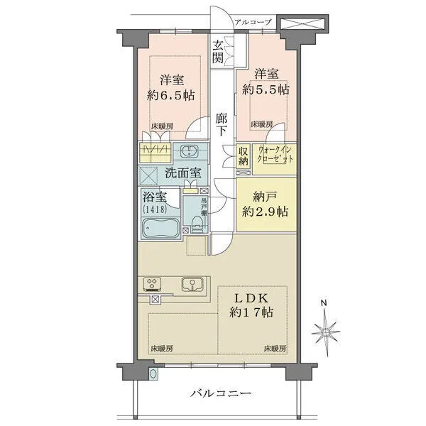 プレサンスロジェ大津瀬田レイクフロント 間取図