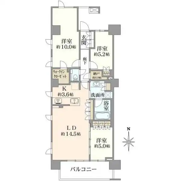 プラウド白壁町 間取図