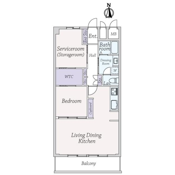 ライオンズマンション上本町 間取図