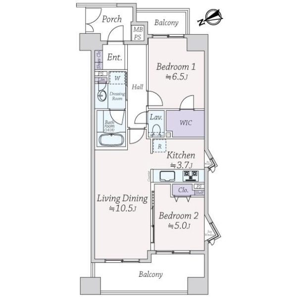 ライオンズスクエア小石川後楽園 間取図