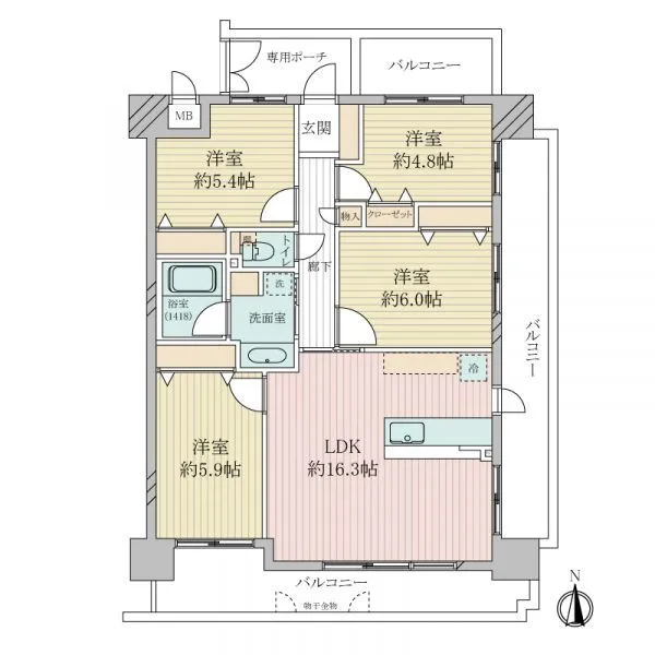 ユニライフ上新庄 間取図