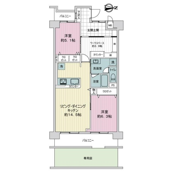 ルミエール桂川 間取図