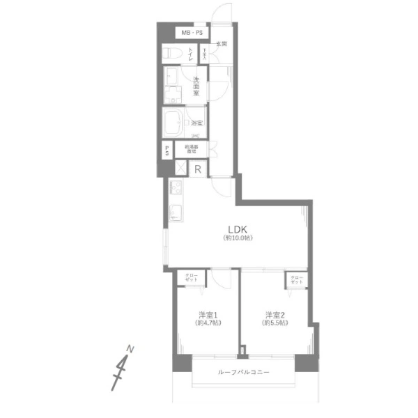 ライオンズマンション中野弥生町 間取図