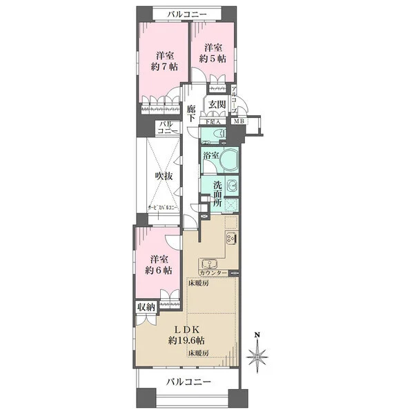 ルネ京都烏丸五条 間取図