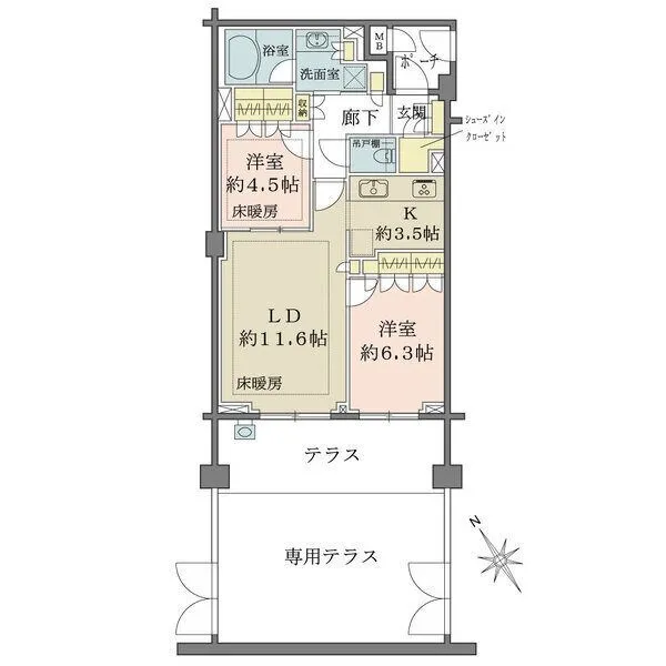 パークハウス吉祥寺北町グローヴ 間取図