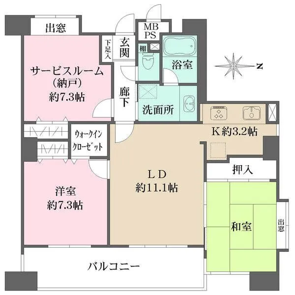 ライオンズマンション武蔵小杉第3 間取図