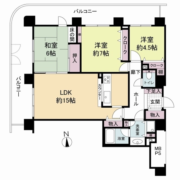 ベル・パークシティ画地ＩＩＩ　ＣＥＮＴＥＲ棟 間取図