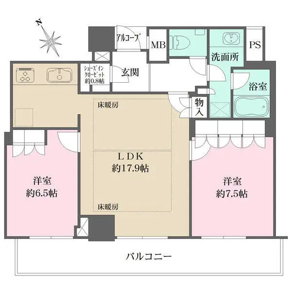 ザ・パークハウス神戸タワー 間取図