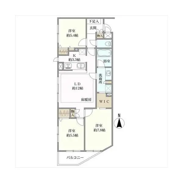 ロワール市ケ尾 間取図