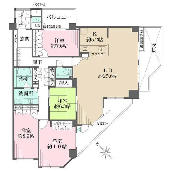 アーバンビュー芦屋山手Ｄ棟 間取図