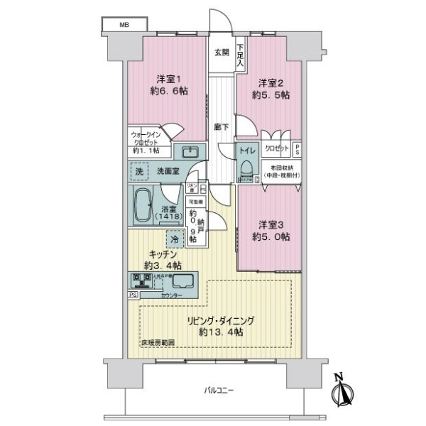 ヴェレーナシティ　パレ・ド・プラージュ 間取図