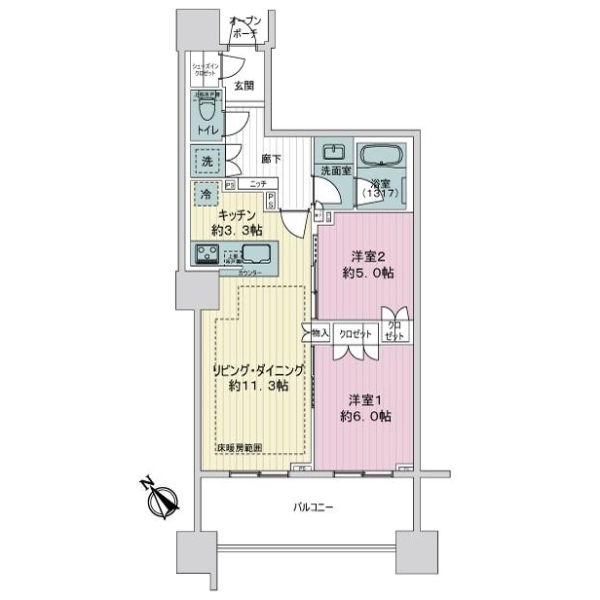 Ｂｒｉｌｌｉａときわ台　ソライエレジデンス 間取図