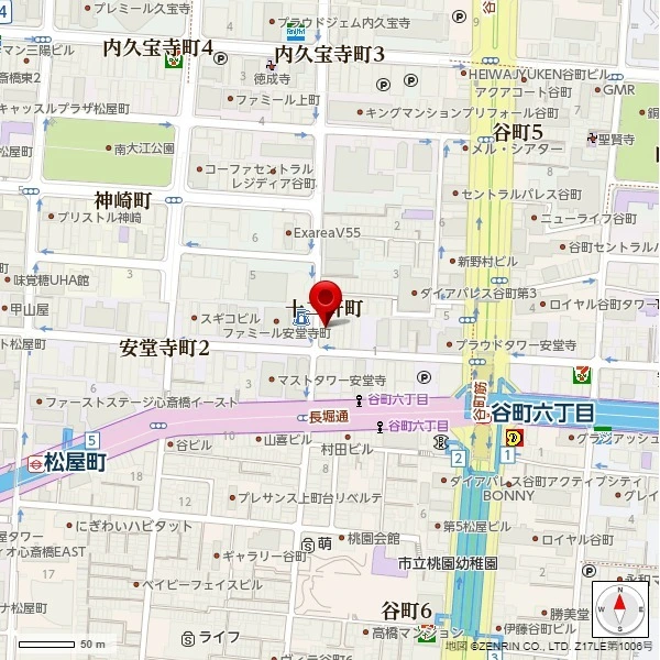 大阪市中央区安堂寺町２丁目 最寄り駅へ徒歩4分内♪生活施設が揃い、かつ徒歩圏内に公園が点在する好立地です