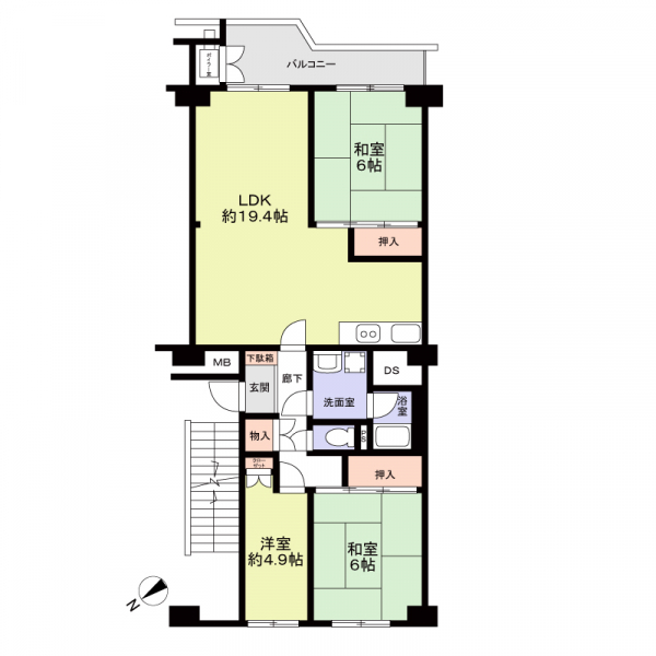 阿波座セントラルハイツ 間取図