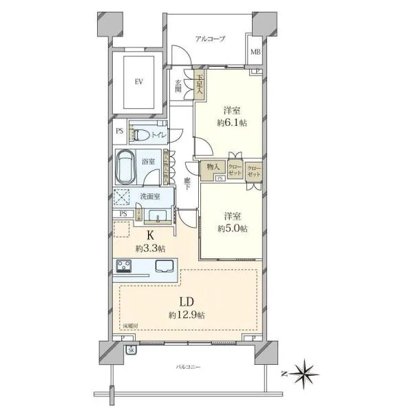 プラウド駒場 間取図