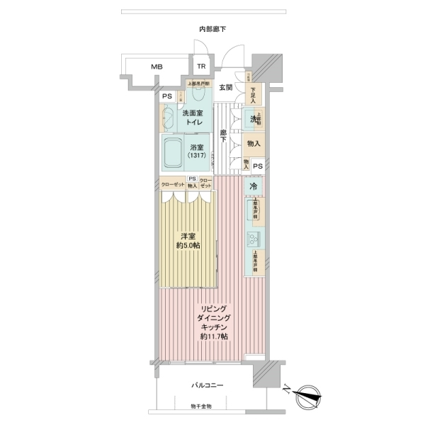 武蔵浦和ＳＫＹ＆ＧＡＲＤＥＮＥ棟 間取図