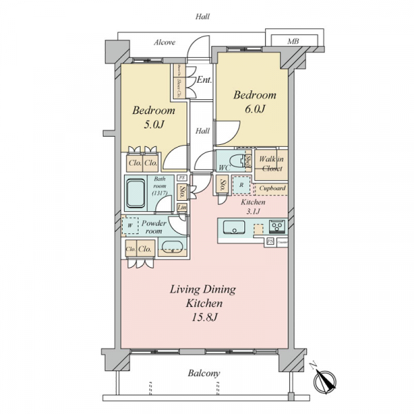 リビオ新宿ザ・レジデンス 間取図