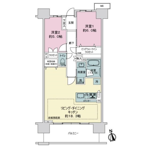 ヴェレーナシティ　パレ・ド・プラージュ 間取図