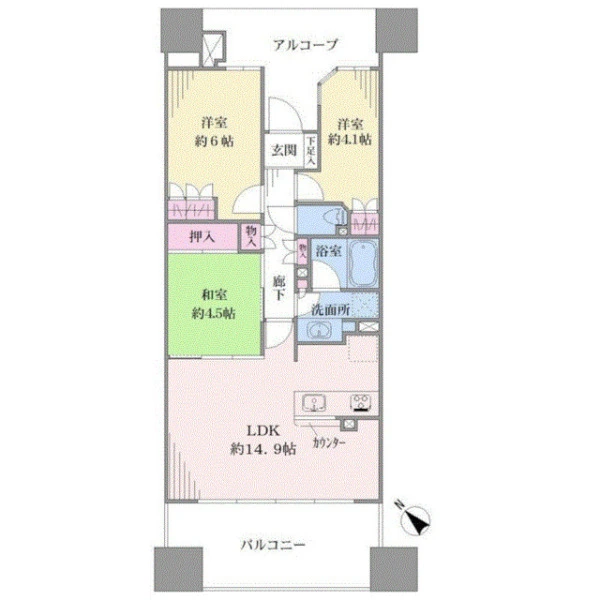 カワサキアイランドスイート 間取図