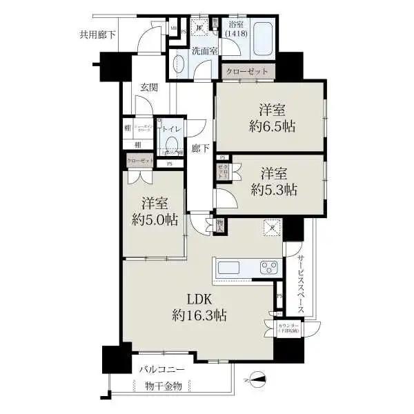 グランドメゾン夕陽丘ＭＡＲＫＳ 間取図
